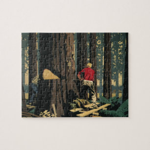 Puzzle Entreprise Vintage, Industrie du Bois Forêt de Séq