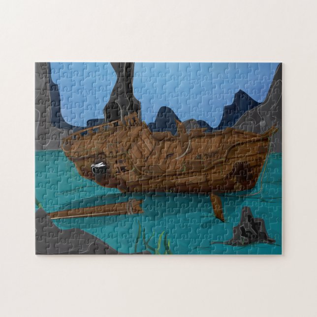 Puzzle Épave sous l'eau (Horizontal)