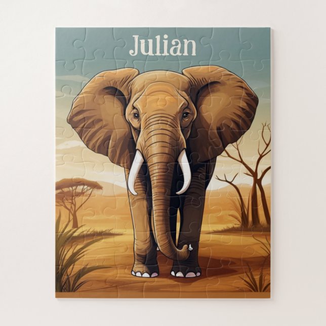 Puzzle Ephène couché de soleil de Savanna (Vertical)