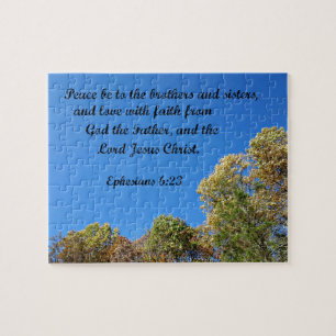 Puzzle Éphésiens 6:23 Paix aux frères et à la soeur