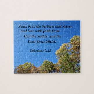 Puzzle Éphésiens 6:23 Paix aux frères et à la soeur