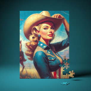 Puzzle Épinglette de Rodéo Vintage