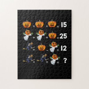 Puzzle Équations mathématiques d'Halloween pour les profe