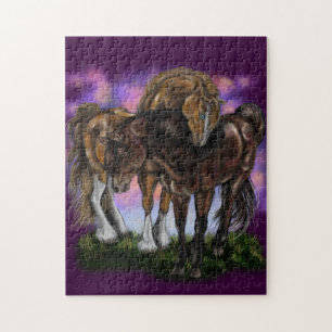 Puzzle Equine Devotion~ casse-tête des chevaux couchés du