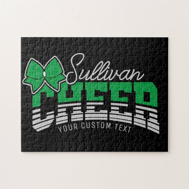 Puzzle Équipe de Cheer AJOUTER NOM École Athlète Cheerlea (Horizontal)