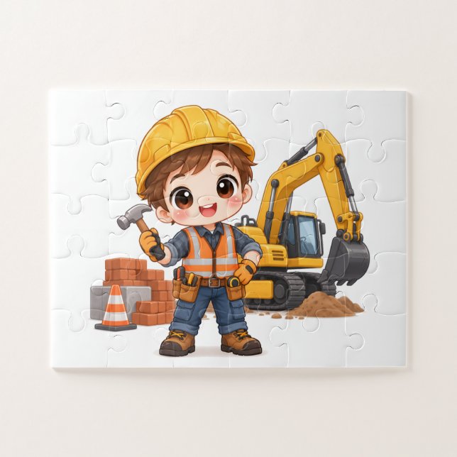 Puzzle Équipe de construction junior (Horizontal)