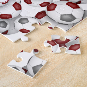 Puzzle équipe de maroon gris couleurs filles garçons socc