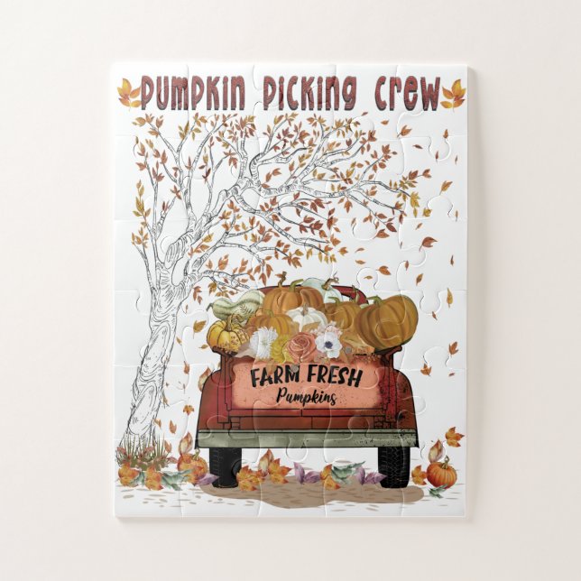 Puzzle Équipe de prélèvement citrouille (Vertical)