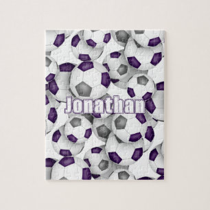 Puzzle équipe violet gris couleurs garçons filles soccer