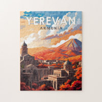 Erevan Arménie Travel Art Vintage