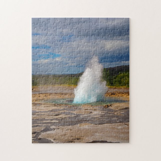 Puzzle Éruption de Strokkur Geyser, Islande, Jigsaw Puzzl (Vertical)