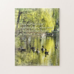 Puzzle Ésaïe 26-3 Tu le garderas en paix parfaite