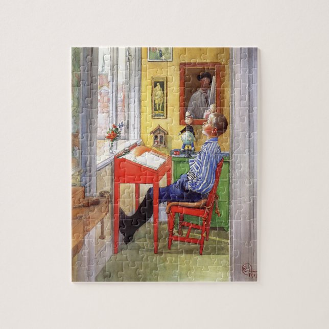 Puzzle Esbjorn Faire ses devoirs par Carl Larsson (Vertical)