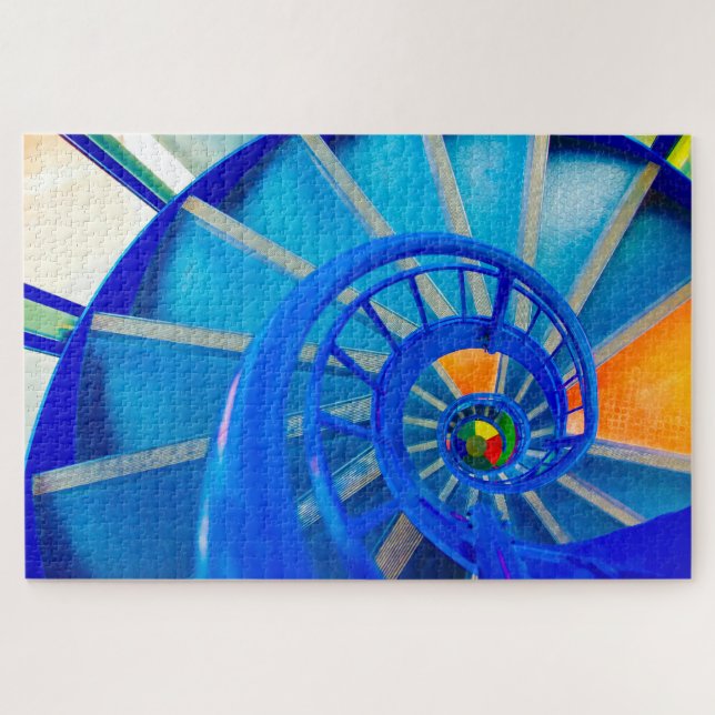 Puzzle Escalier en spirale coloré 1000+ (Horizontal)