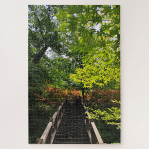 Puzzle Escalier forestier Nature Automne