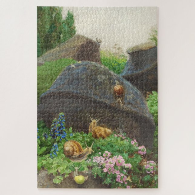 Puzzle Escargots dans un jardin de rochers (par H.A. Bren (Vertical)