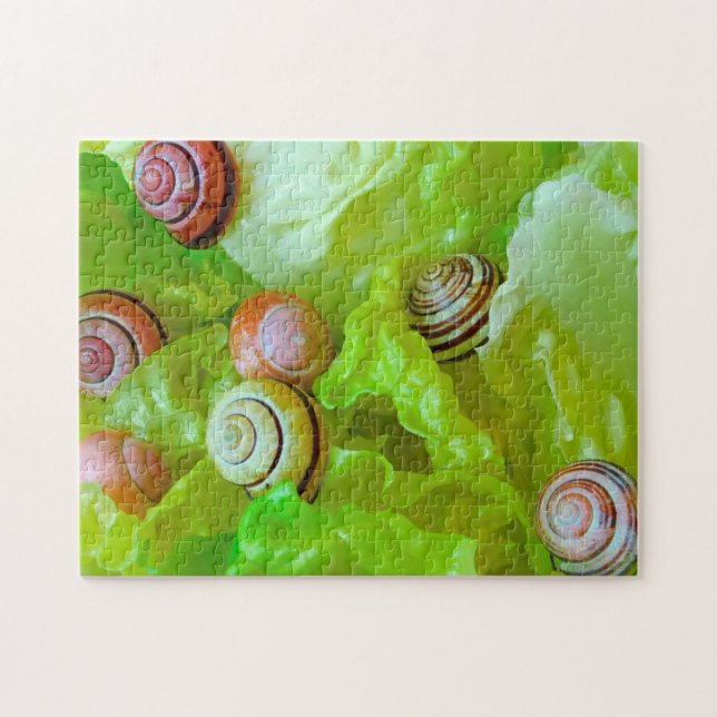 Puzzle Escargots sur laitue 252-pc (Horizontal)