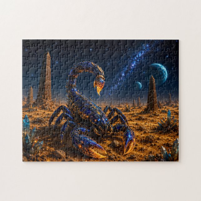Puzzle Escorpión Cósmico — Guardián del Planeta Alienígen (Horizontal)