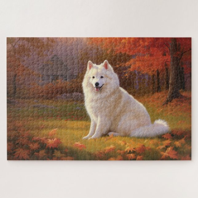 Puzzle Eskimo Américain inspiré par la chute des feuilles (Horizontal)