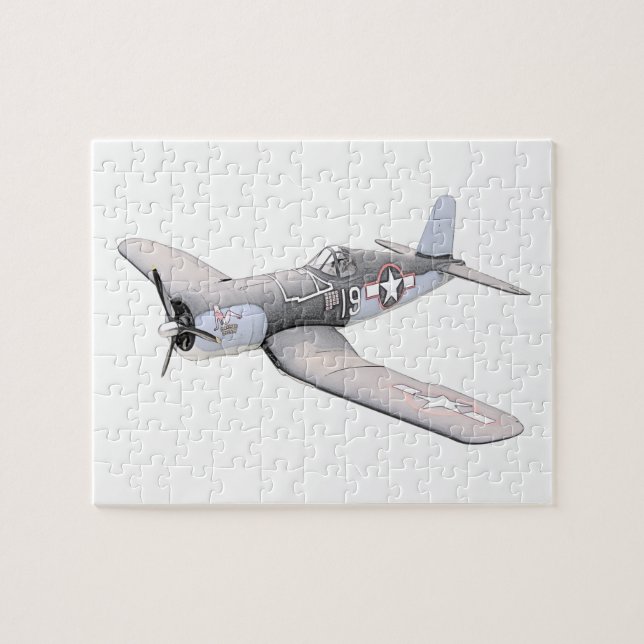 Puzzle ESM F-4U Corsair airplane (Horizontal)