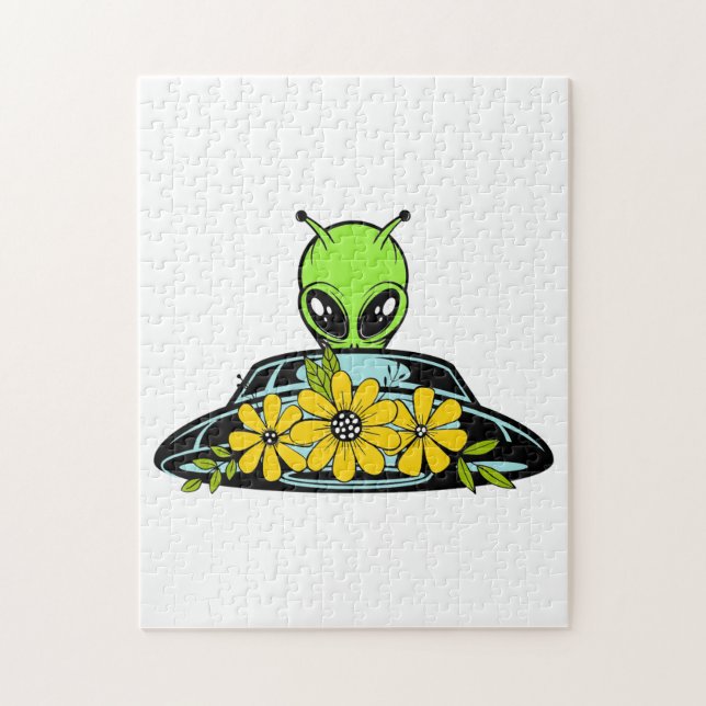 Puzzle Espace Alien Floral (Vertical)