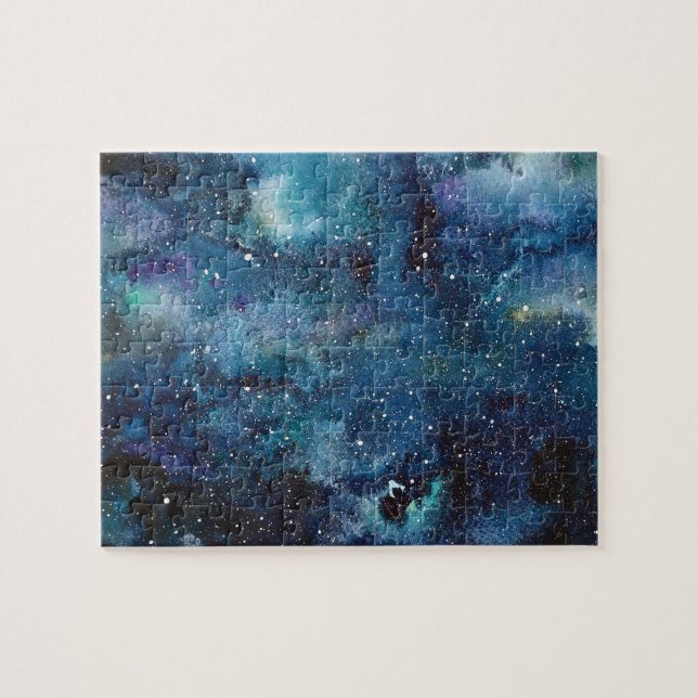 Puzzle Espace extra-atmosphérique Bleu Nebula Galaxie Aqu (Horizontal)