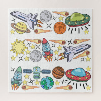 Puzzle Espace extra-atmosphérique : Doodles Vintages tiré