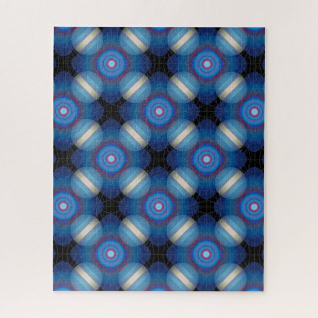 Puzzle Espace Géométrique Bleu (Vertical)