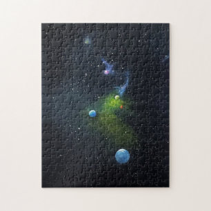 Puzzle Espace profond infini, scie, Puzzle, Planètes, Éto