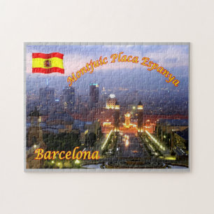 Puzzle Espagne - Barcelone - Montjuic Placa Espagne -
