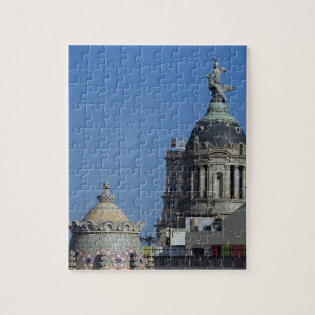 Puzzle Espagne, Catalogne, Barcelone. Toit de Barcelone 2 (Vertical)