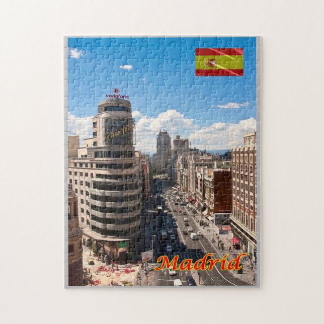 Puzzle Espagne - Madrid - Centre-ville Avenue - (Vertical)