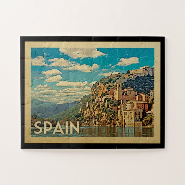 Puzzle Espagne Vintage voyage Miravet (Horizontal)
