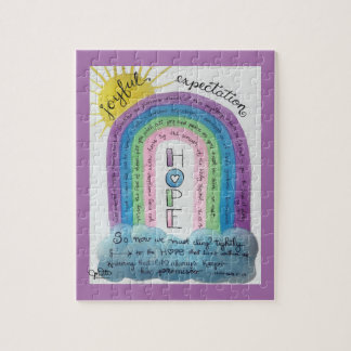 Puzzle Espoir Bible Verse Écriture Aquarelle Arc-en-ciel