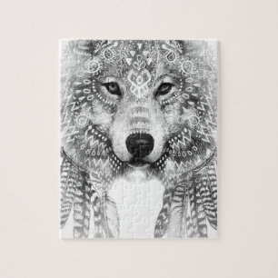 Puzzle Esprit de loup tribal