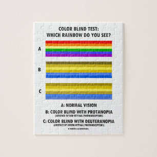 Puzzle Essai de daltonisme que l'arc-en-ciel vous voient
