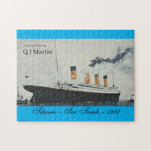 Puzzle Essais de mer du Titanic Vintage voyage Aqua 252 p