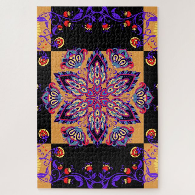 Puzzle Essence de Pétales Violets – Fleur Inspirée de la  (Vertical)