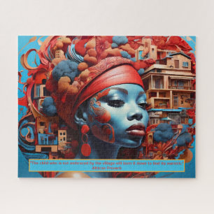 Puzzle Essence Éthérée : Portrait des Rêves Africains Mot