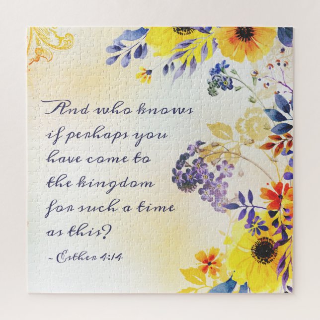 Puzzle Ester 4:14 Venez au Royaume pour un tel temps (Vertical)