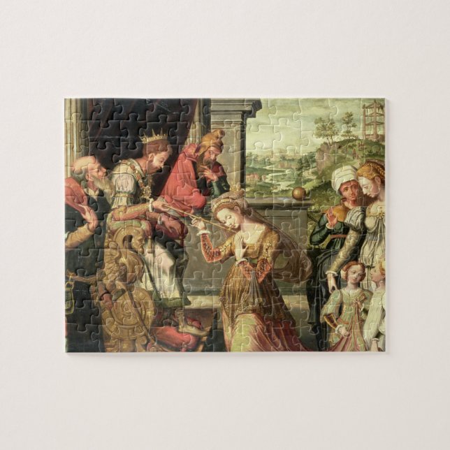 Puzzle Esther avant le Roi Ahasuerus avec Haman étant (Horizontal)