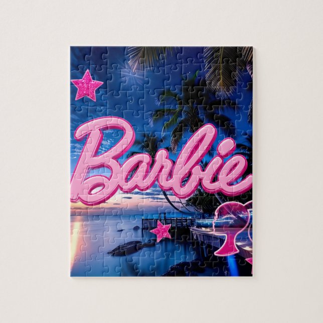 Puzzle esthétique glamour coucher de soleil tropic (Vertical)