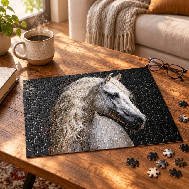 Puzzle Étalon andalou blanc (Créateur téléchargé)