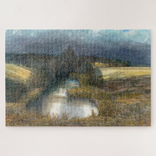 Puzzle Etanche d'automne peinture aquarelle (Horizontal)