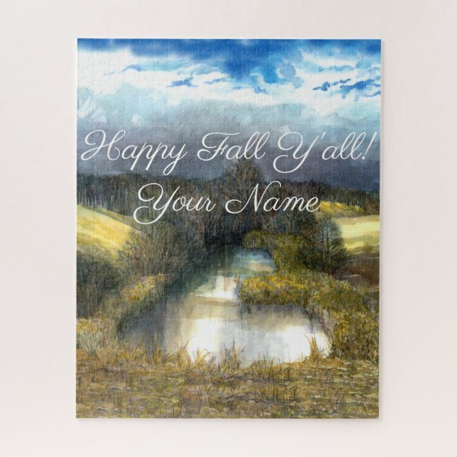 Puzzle Etanche d'automne peinture aquarelle (Vertical)