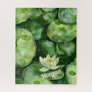 Puzzle Étang aquarelle transparent personnalisé Cadeau