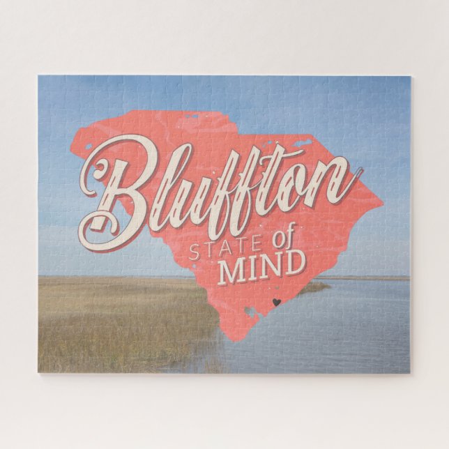 Puzzle État d'esprit Bluffton Basse Caroline du Sud (Horizontal)