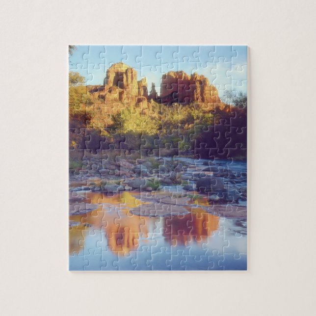 Puzzle États-Unis, Arizona, Sedona. Cathedral Rock se ref (Vertical)
