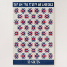 États-Unis d'Amérique Patriotique 50 États