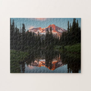 Puzzle États-Unis, État de Washington. Mt. Rainier réfléc